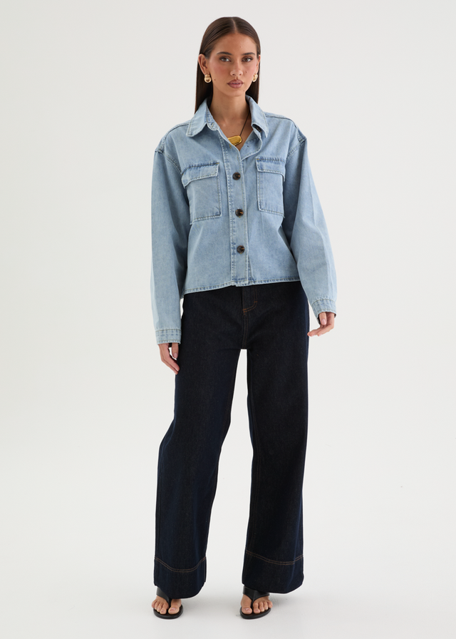 Beckham Denim Jacket - Washed blue