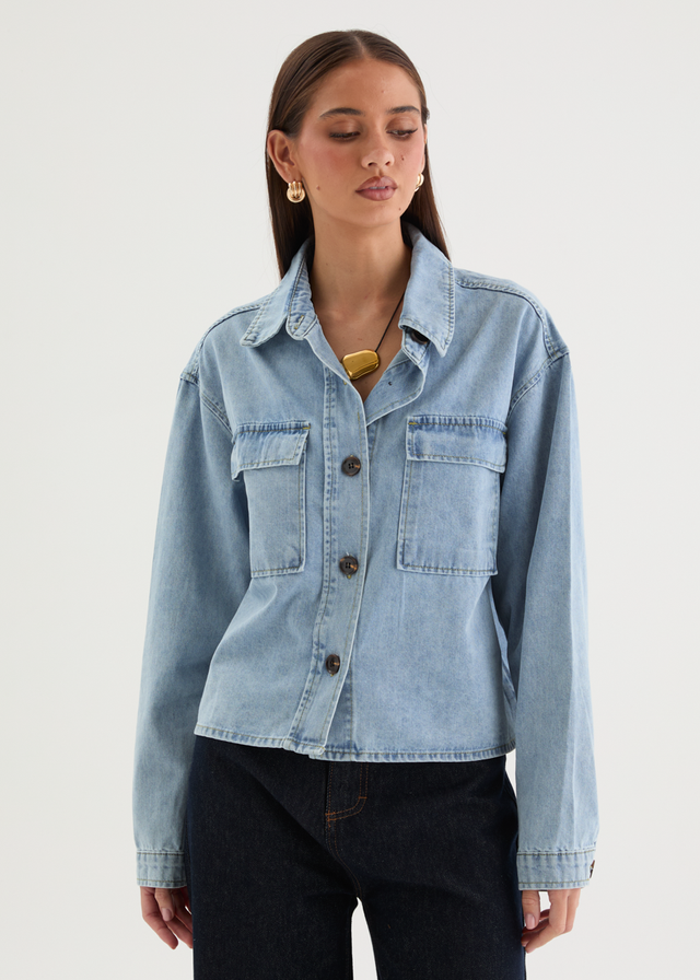 Beckham Denim Jacket - Washed blue