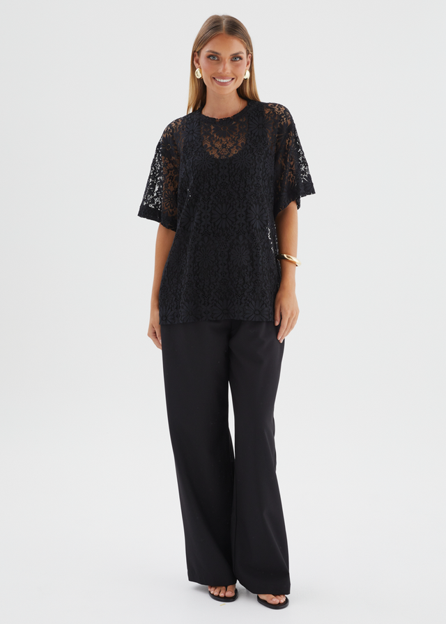 Ameliyah Lace Top - Black