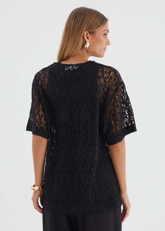 Ameliyah Lace Top - Black