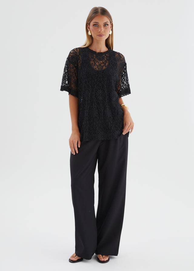 Ameliyah Lace Top - Black