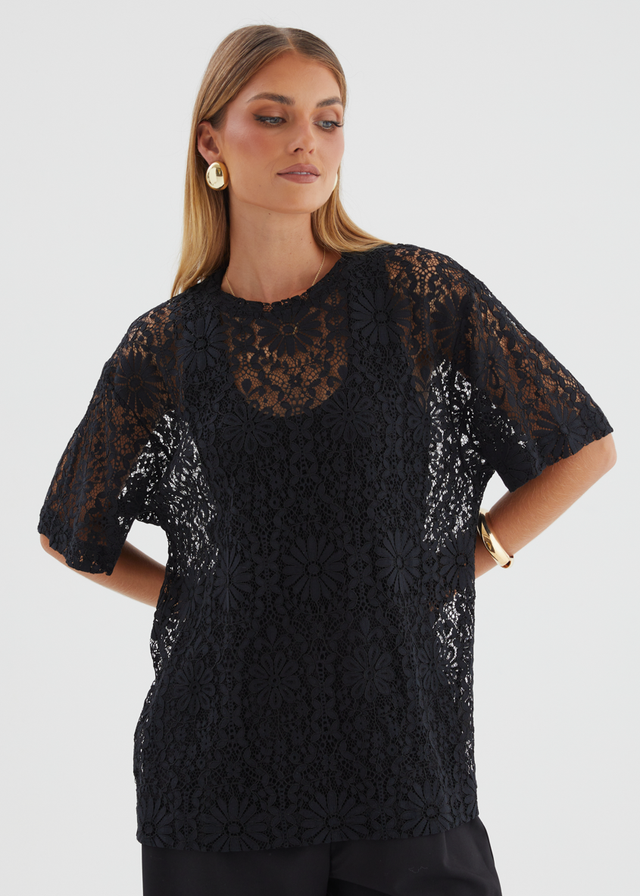 Ameliyah Lace Top - Black