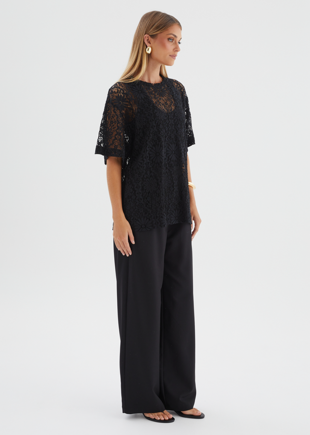 Ameliyah Lace Top - Black