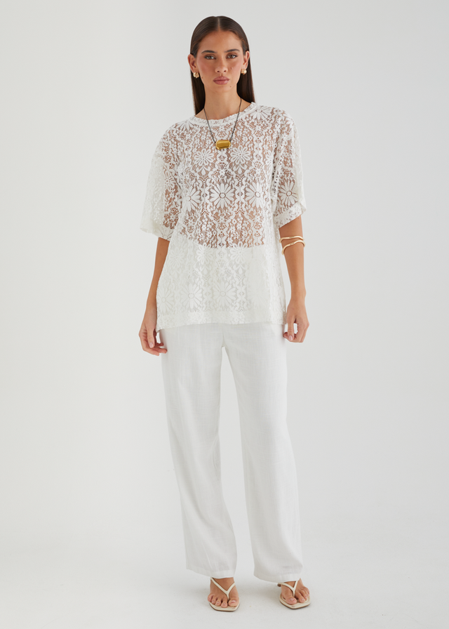 Ameliyah Lace Top - Off White