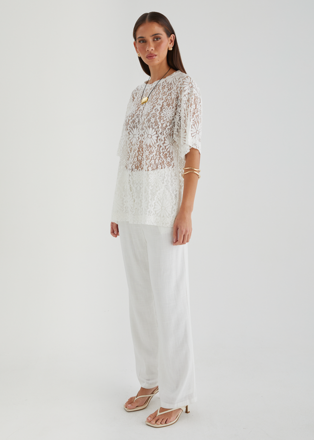 Ameliyah Lace Top - Off White