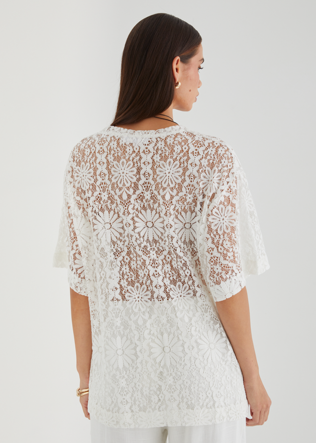 Ameliyah Lace Top - Off White