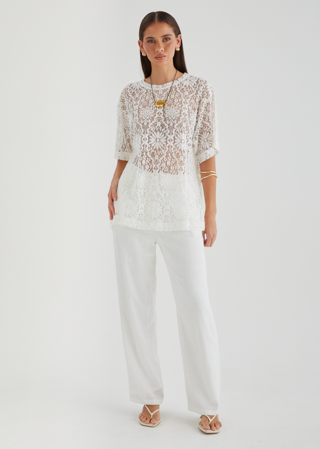 Ameliyah Lace Top - Off White