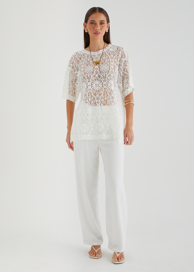 Ameliyah Lace Top - Off White