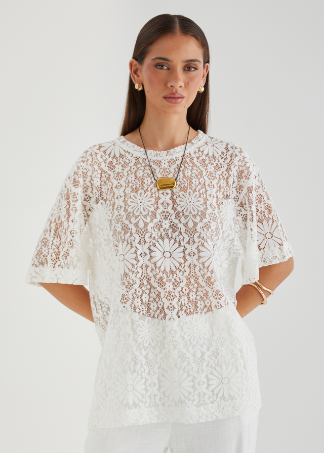 Ameliyah Lace Top - Off White