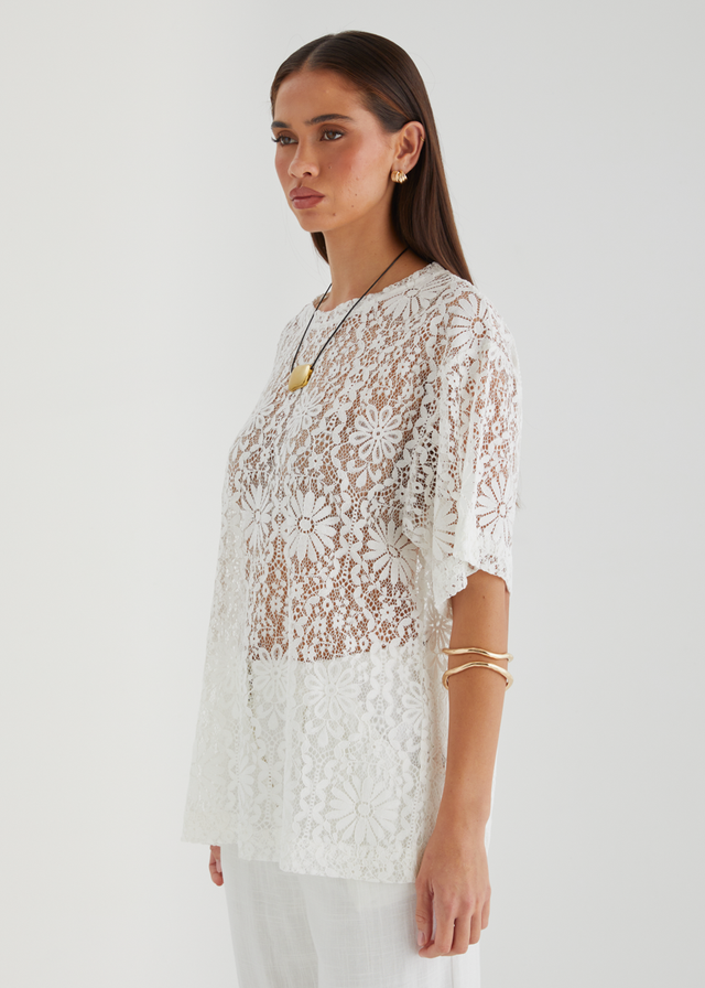 Ameliyah Lace Top - Off White