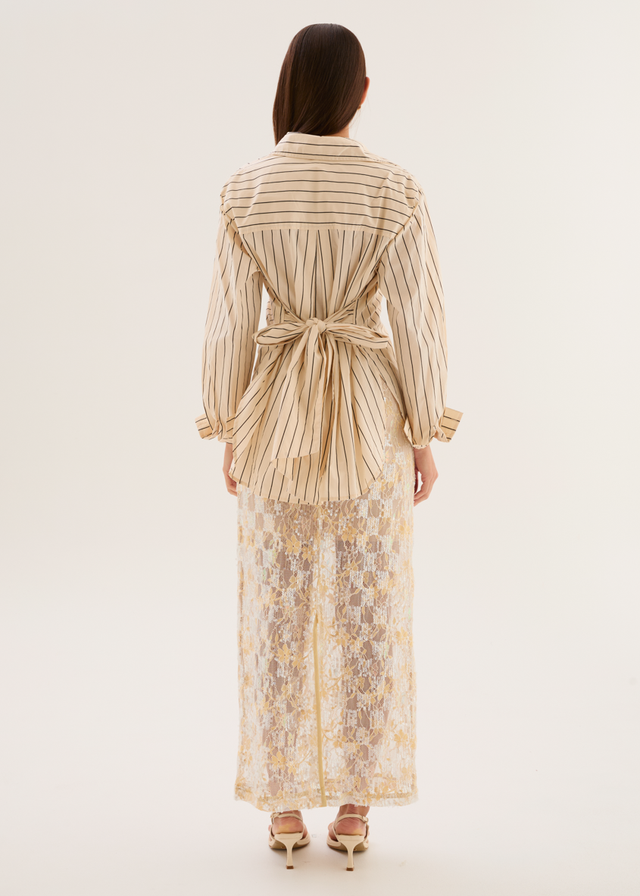 Dionne Shirt - Cream Stripe