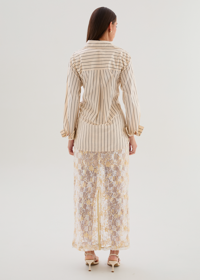 Dionne Shirt - Cream Stripe