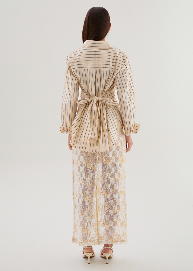 Dionne Shirt - Cream Stripe