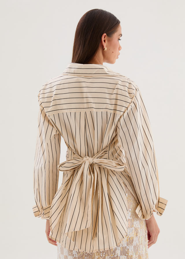 Dionne Shirt - Cream Stripe