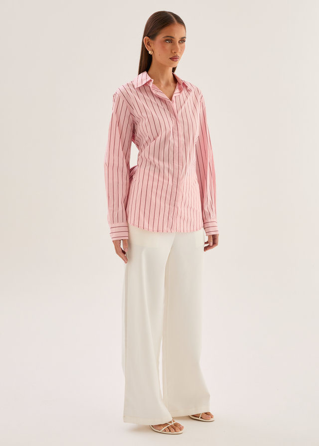 Dionne Shirt - Pink Stripe