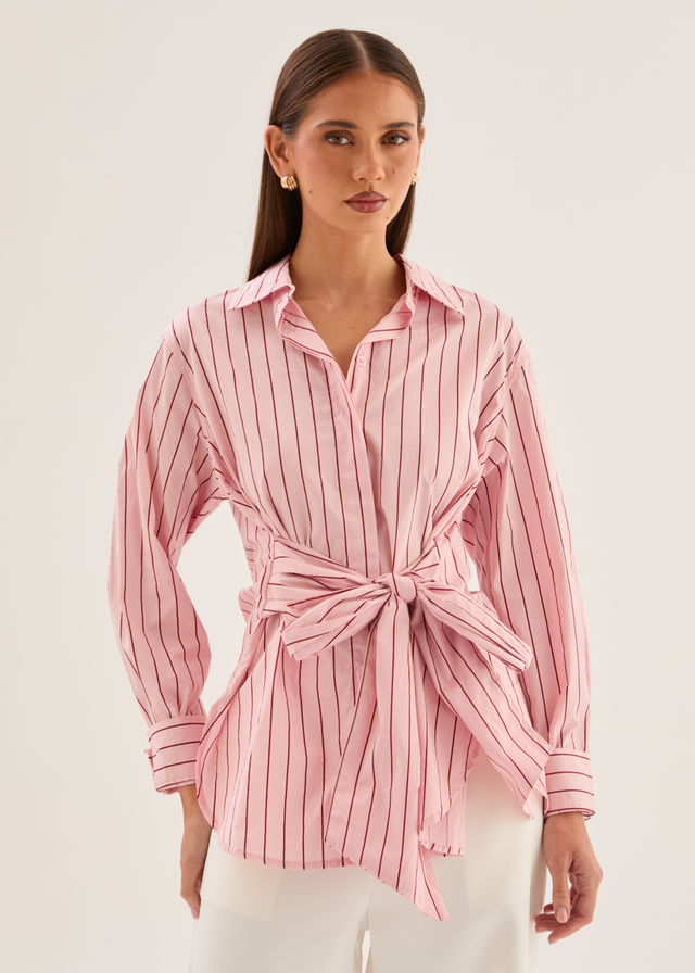 Dionne Shirt - Pink Stripe