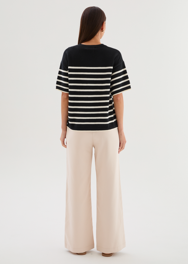 Shiloh Knit Top - Black Stripe