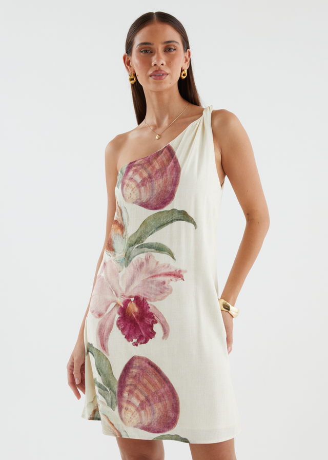 Seika One Shoulder Dress - Sea Siren