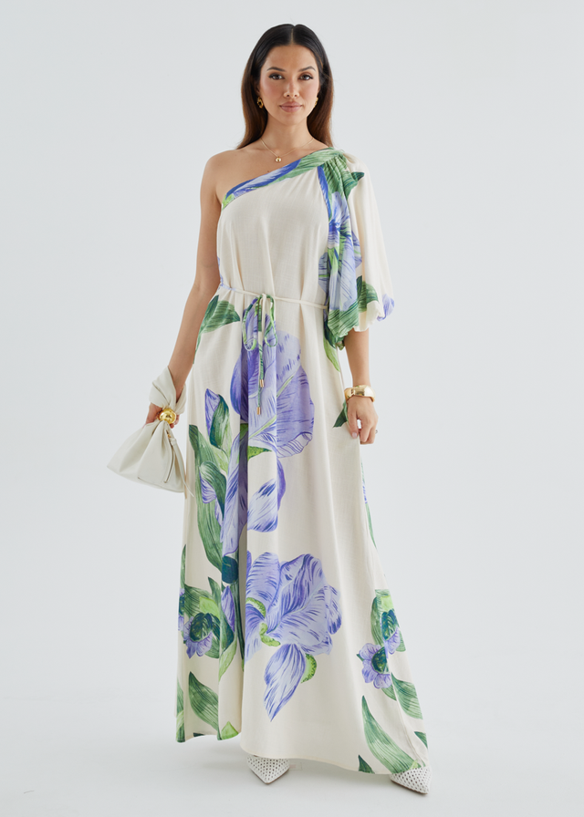 Karlene One Shoulder Maxi Dress - Sweet Iris
