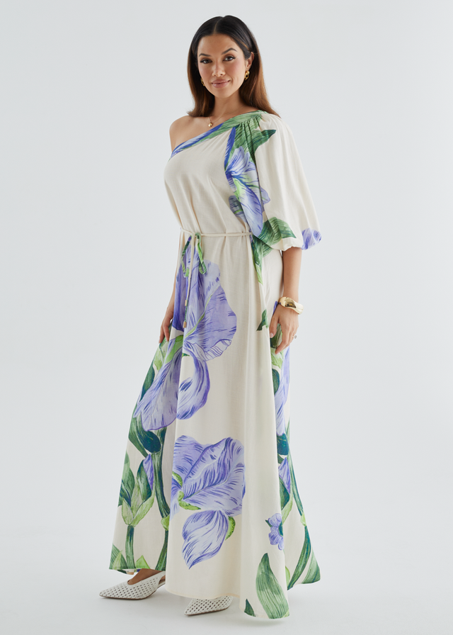 Karlene One Shoulder Maxi Dress - Sweet Iris