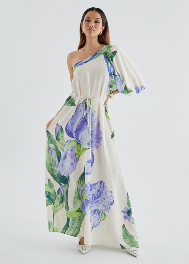 Karlene One Shoulder Maxi Dress - Sweet Iris