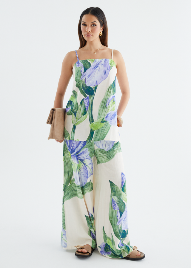 Kaylene Wide Leg Pants - Sweet Iris