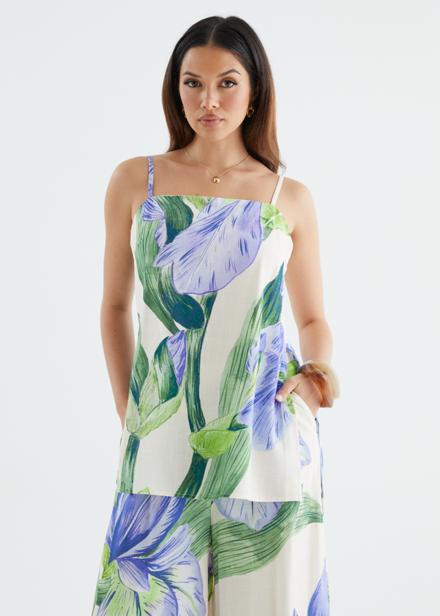 Kaylene Wide Leg Pants - Sweet Iris