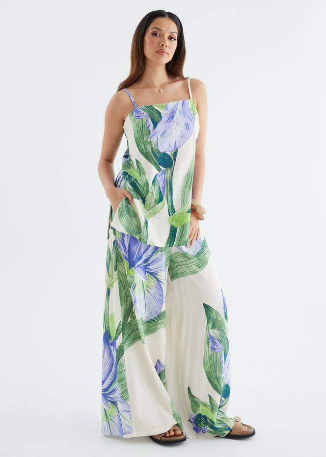 Kaylene Wide Leg Pants - Sweet Iris