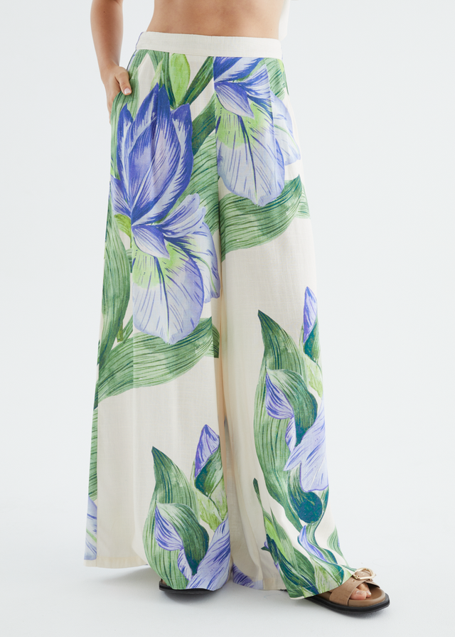 Kaylene Wide Leg Pants - Sweet Iris