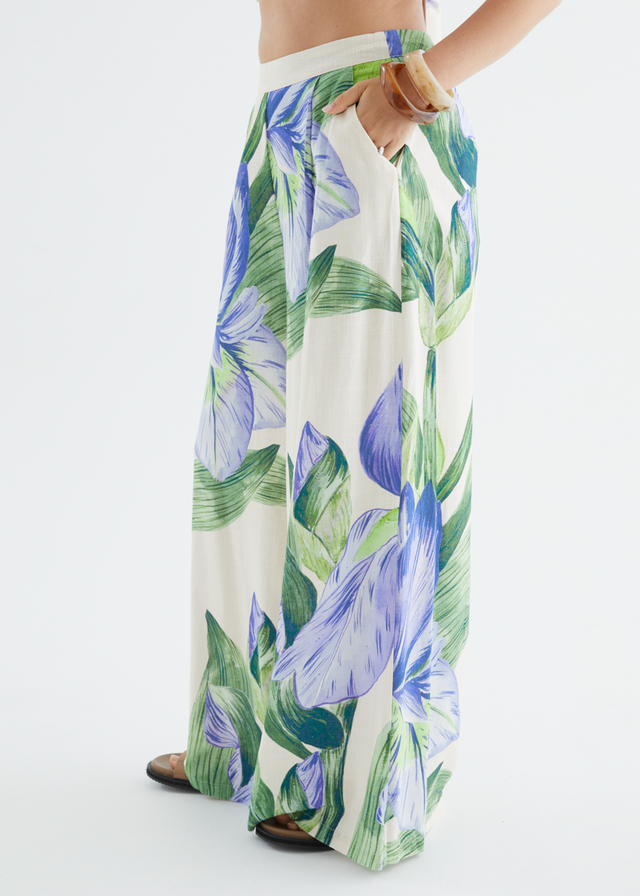 Kaylene Wide Leg Pants - Sweet Iris