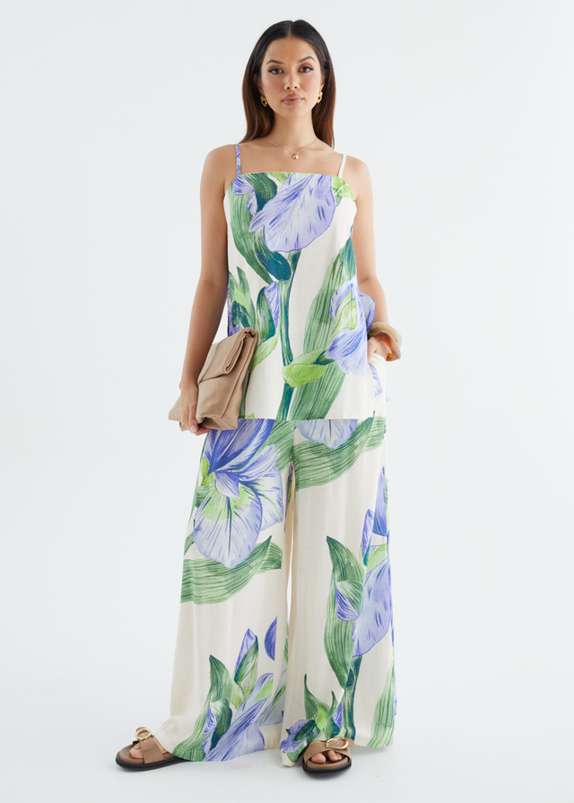 Kaylene Wide Leg Pants - Sweet Iris