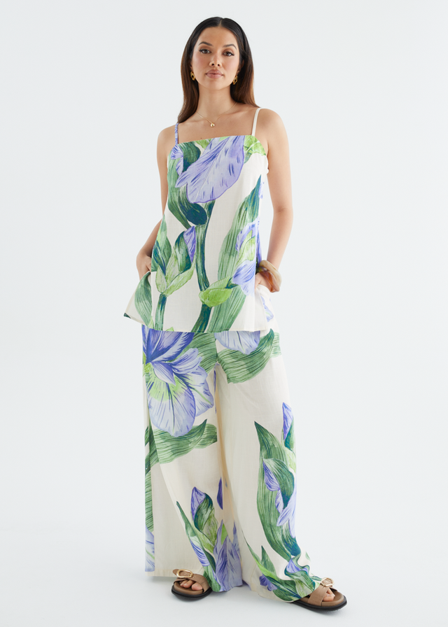 Kaylene Wide Leg Pants - Sweet Iris