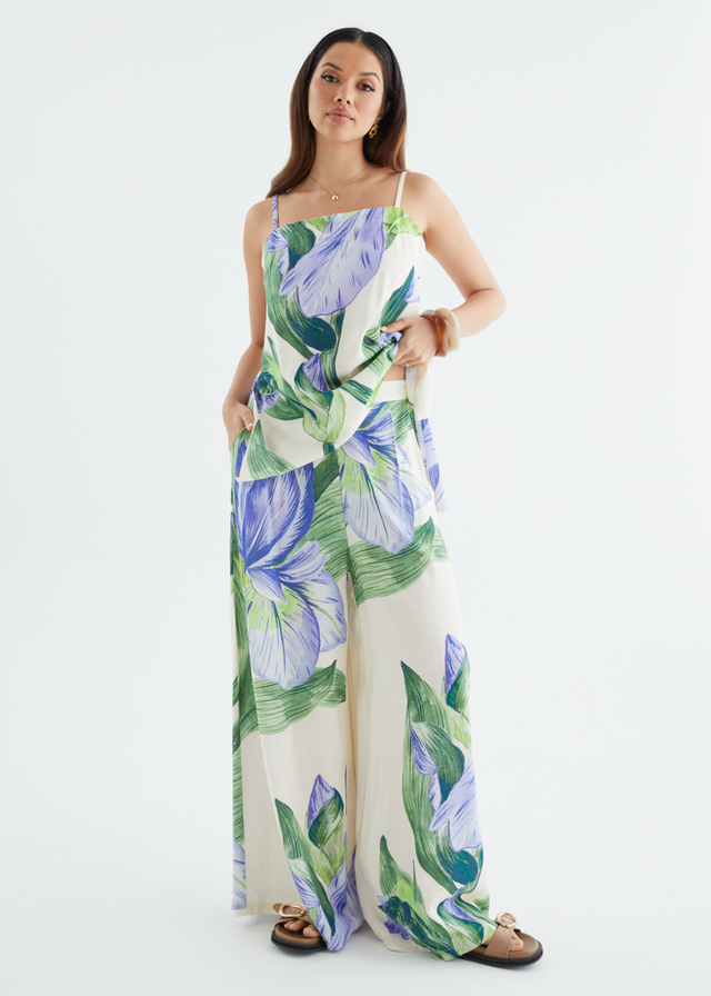 Kaylene Wide Leg Pants - Sweet Iris