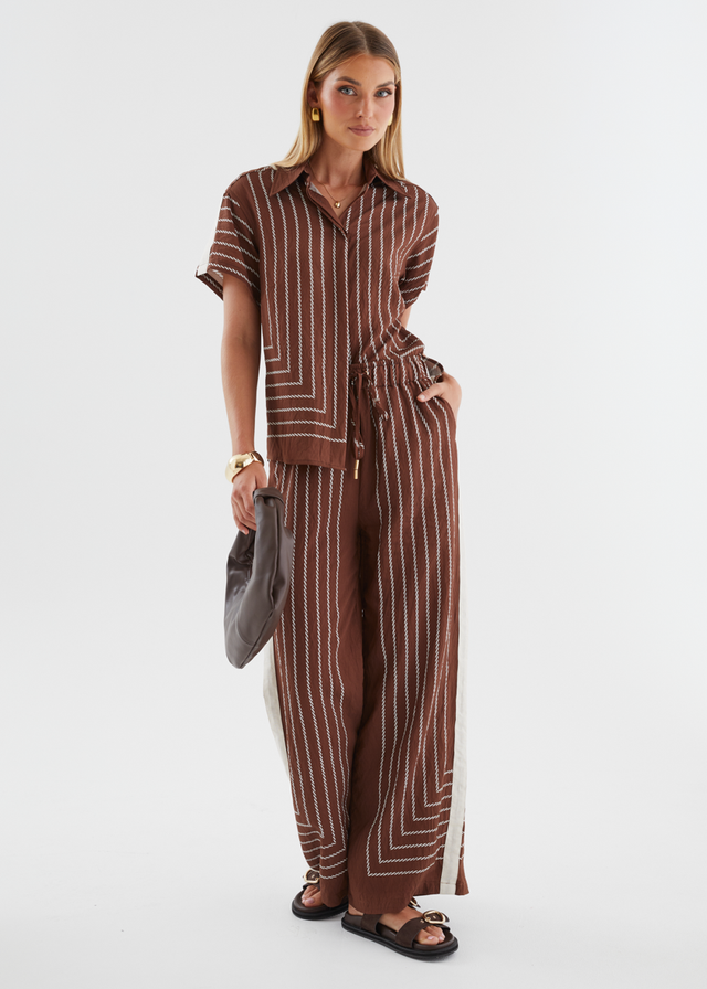 Kylen Shirt - Choc Rope Stripe