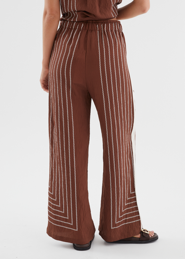 Kylen Pants - Choc Rope Stripe