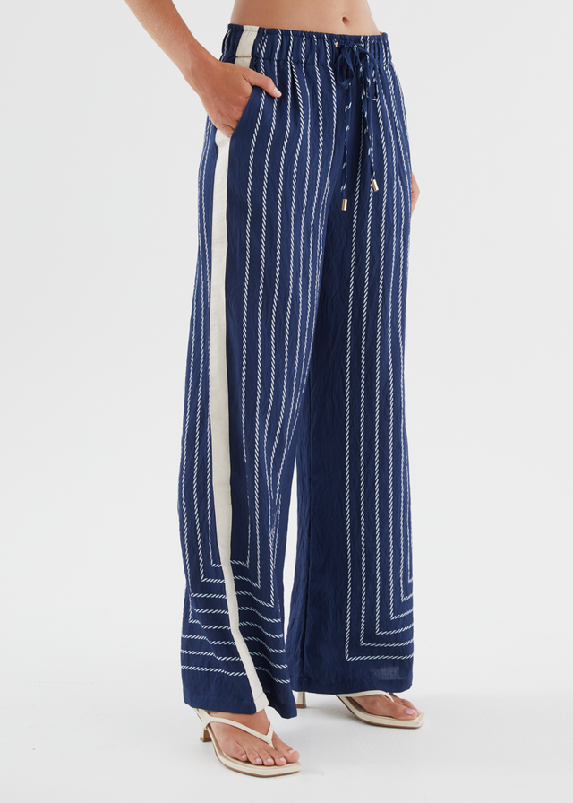 Kylen Pants - Navy Rope Stripe
