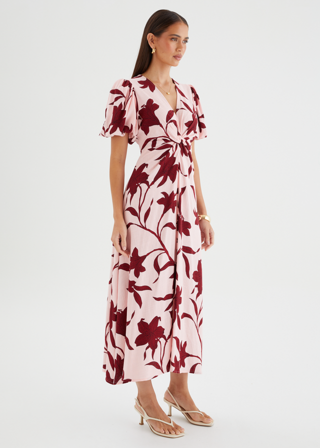 Sahara Midi Dress - Chloe Pink