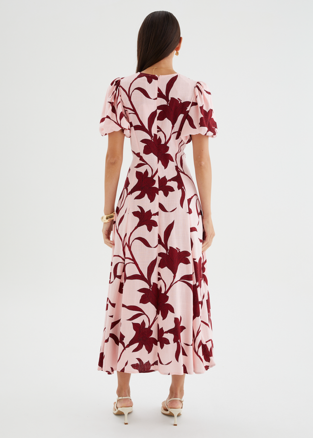 Sahara Midi Dress - Chloe Pink