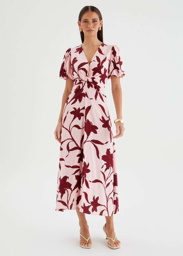 Sahara Midi Dress - Chloe Pink