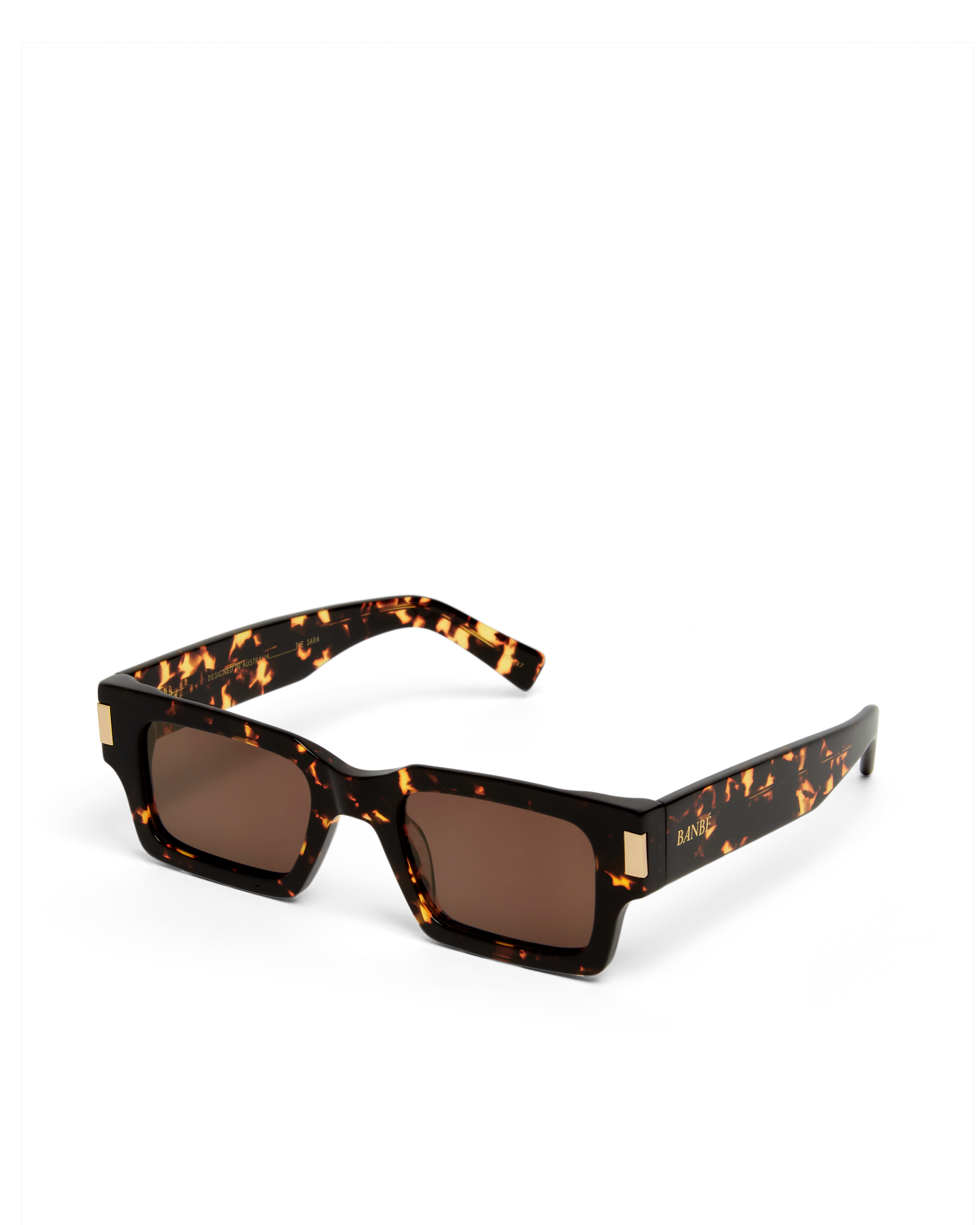 The Sara Sunglasses - Amber Tort - Auburn