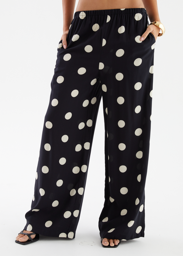 Artie Pants - Black Polka Dot