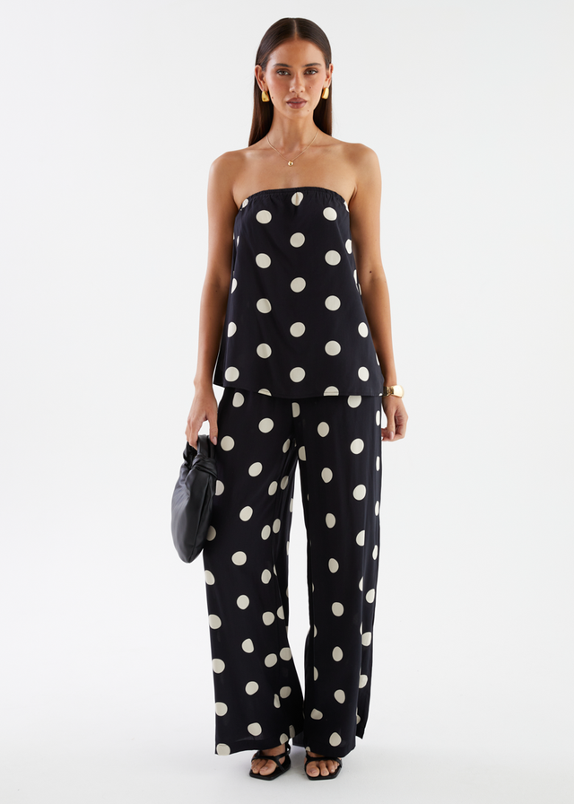 Artie Pants - Black Polka Dot