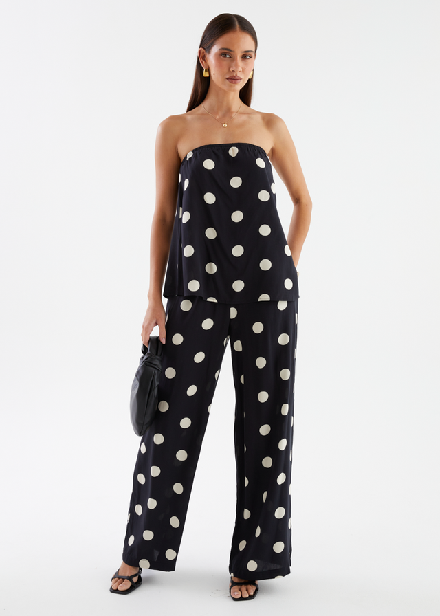 Artie Pants - Black Polka Dot