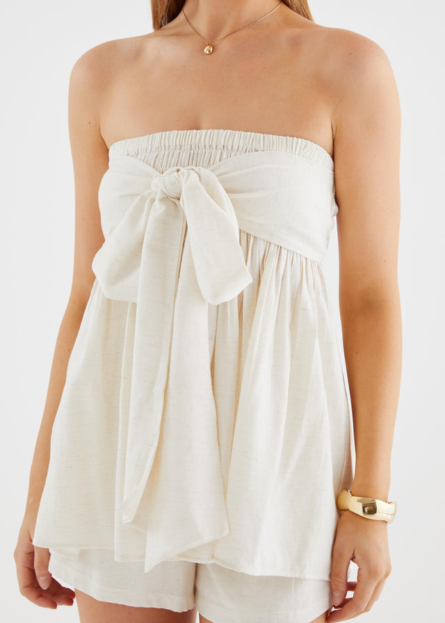 Arielle Strapless Top - Ivory