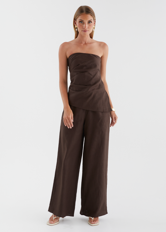 Zeneith Strapless Top - Chocolate