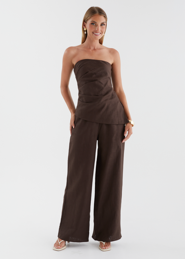 Zeneith Strapless Top - Chocolate