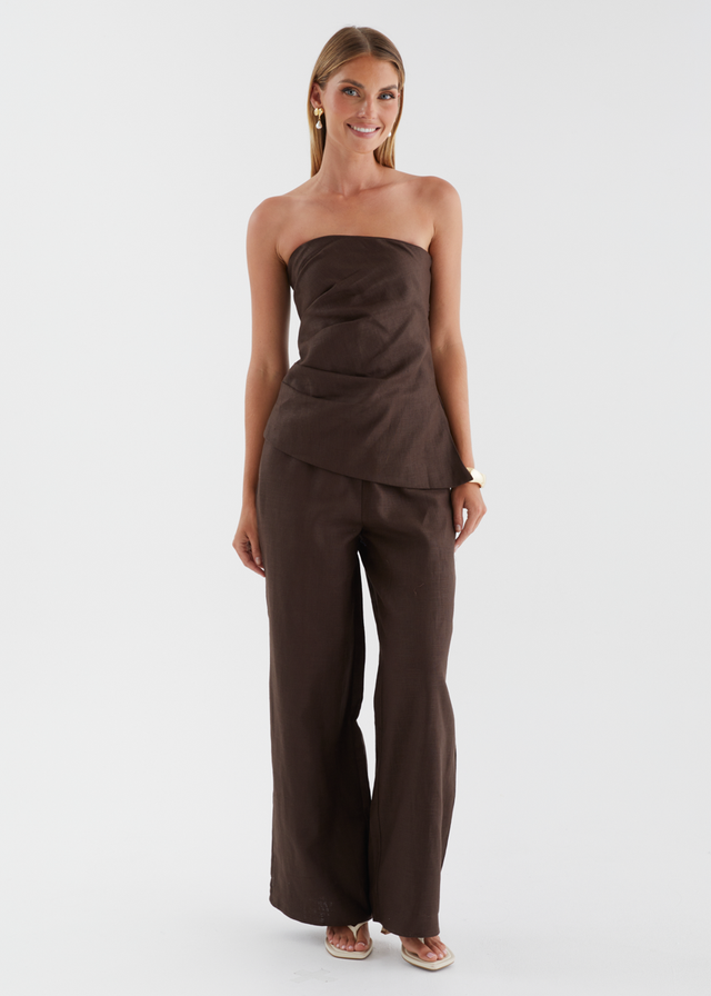 Zeneith Strapless Top - Chocolate