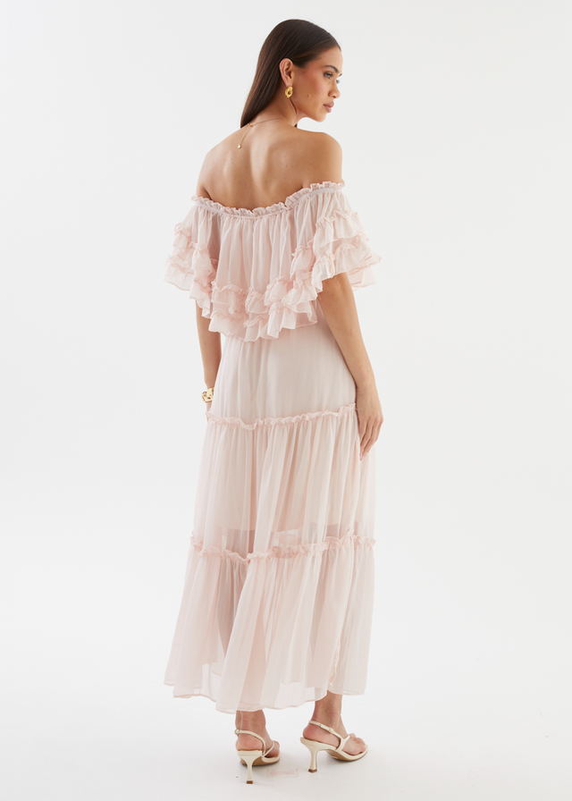 Halley Off Shoulder Maxi Dress - Blush