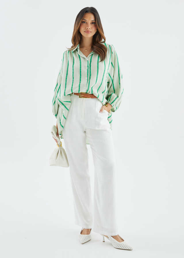 Shelbi Shirt - Apple Stripe