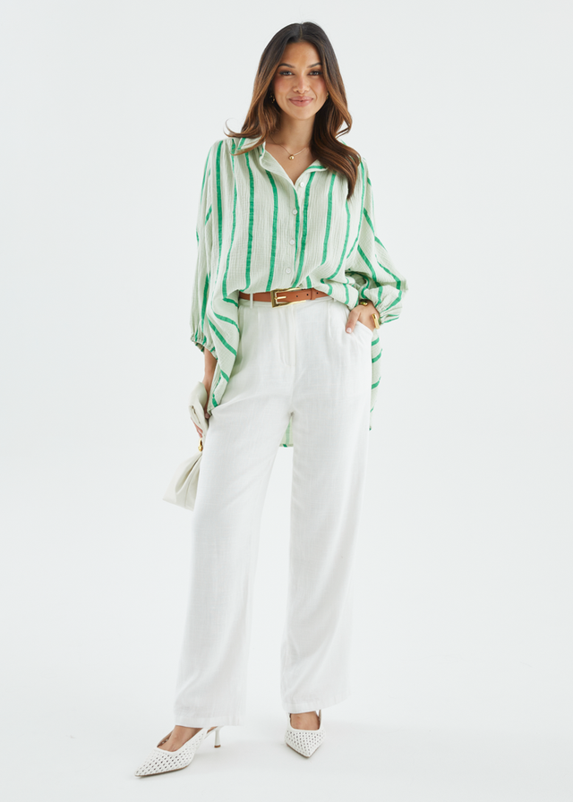 Shelbi Shirt - Apple Stripe